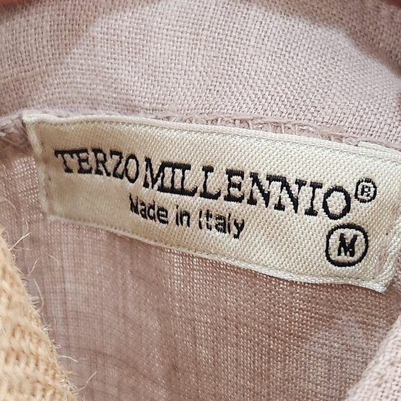 Terzo Millennio Made In Italy, Linen dress, Soft Blush, US Womens  Medium - Picture 7 of 9